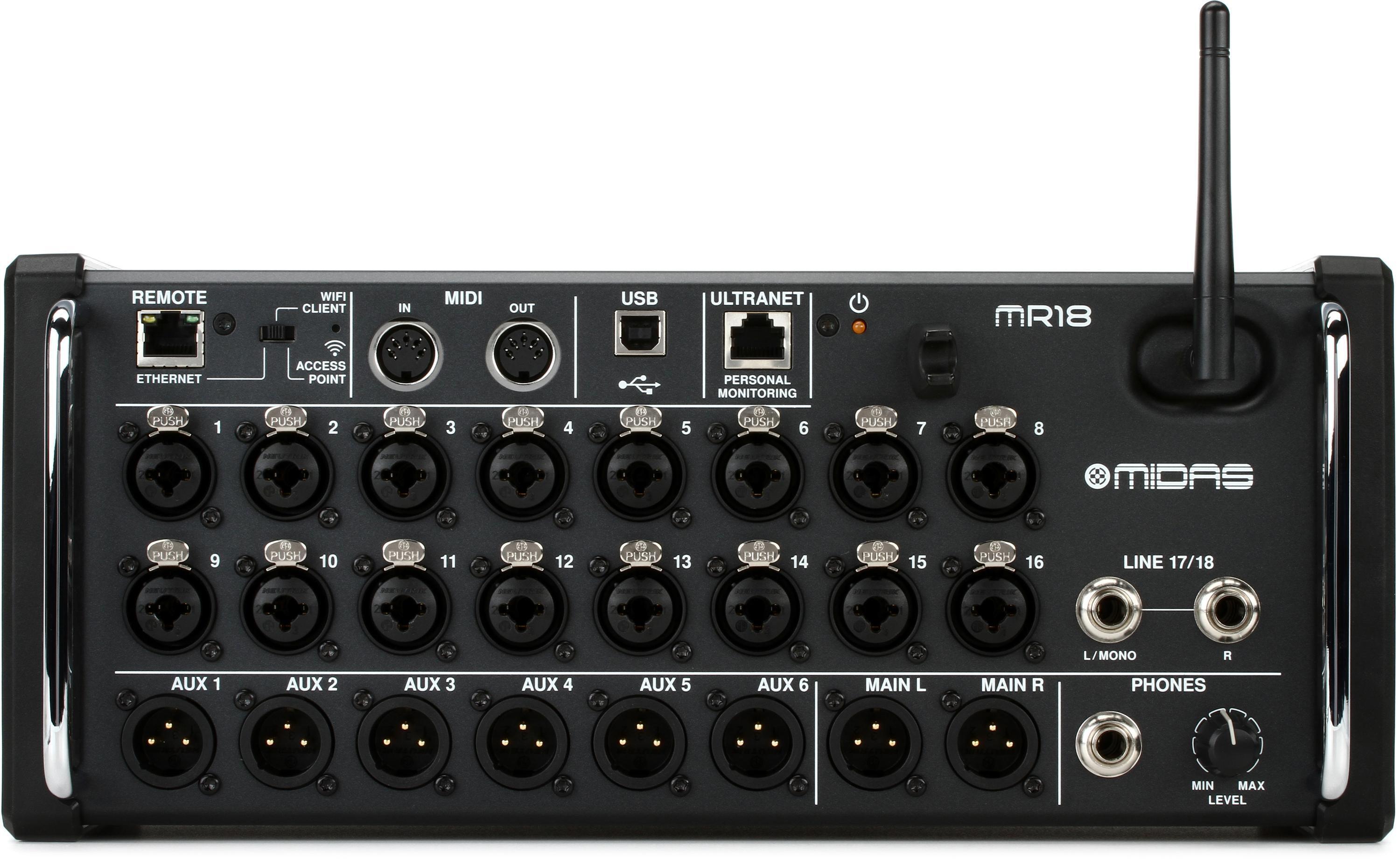 Midas MR18 Review: El XR18 con preamps Pro, auto-mixing y Wi-Fi más confiable